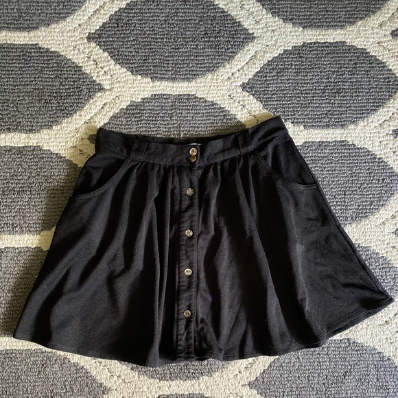 Tobi Button Up Swing Skirt - Picture 2 of 8